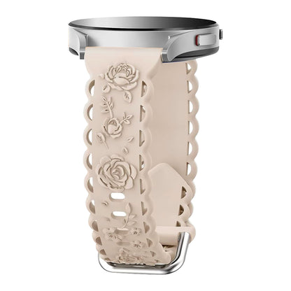 Suitable for 20mm flat silicone strap with hollowed out rose style strap