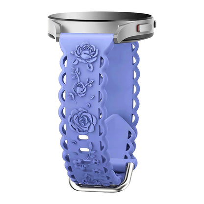 Suitable for 20mm flat silicone strap with hollowed out rose style strap