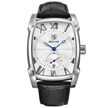 Leisure waterproof genuine leather watch