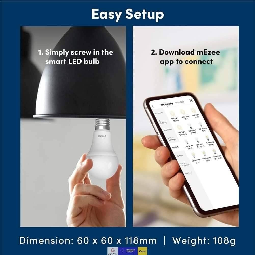 Prolink Smart LED Bulb (9W) – Wi-Fi & Bluetooth Smart Home Lighting